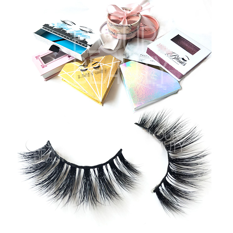 New Private Label Cosmetics Packing 3d Real Mink Lash False Eye Lashes EL10